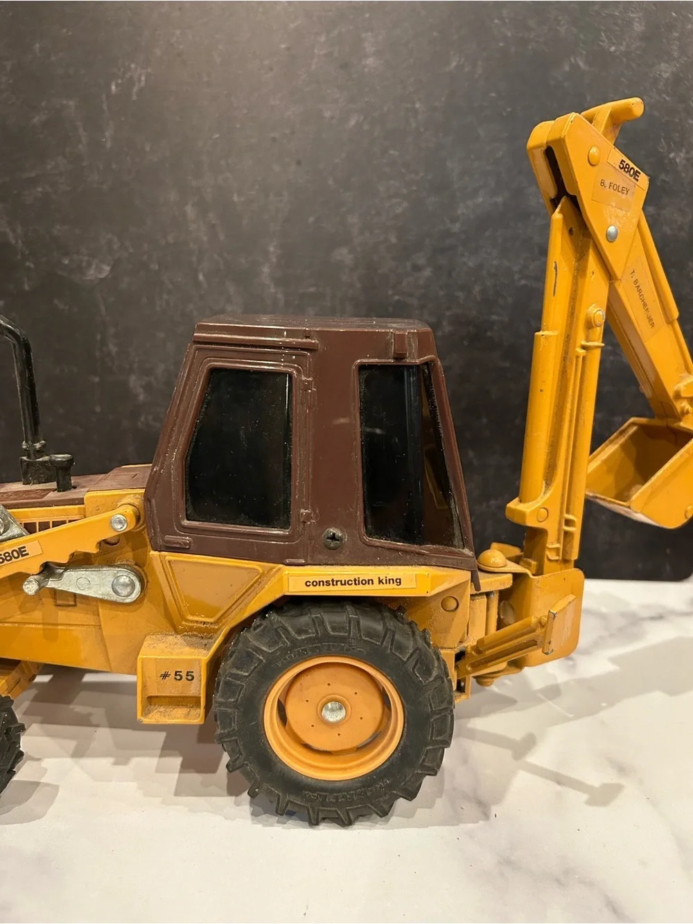 VTG 1986 ERTL 1:16 Diecast Case 580E Construction King Loader Backhoe Vehicle